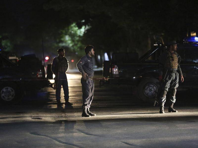 An explosion in a Kabul mosque during evening prayers has killed two people and injured two others.