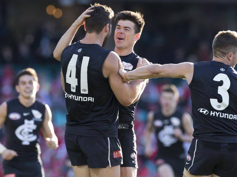 Carlton have edged fellow AFL strugglers Sydney by seven points at the SCG.