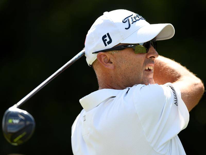 Cameron Percy is joint second in the PGA event in Jackson after shooting a seven-under-par 65.