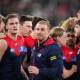 Melbourne coach Simon Goodwin is happy with where the Demons sit as the AFL finals approach. (Scott Barbour/AAP PHOTOS)