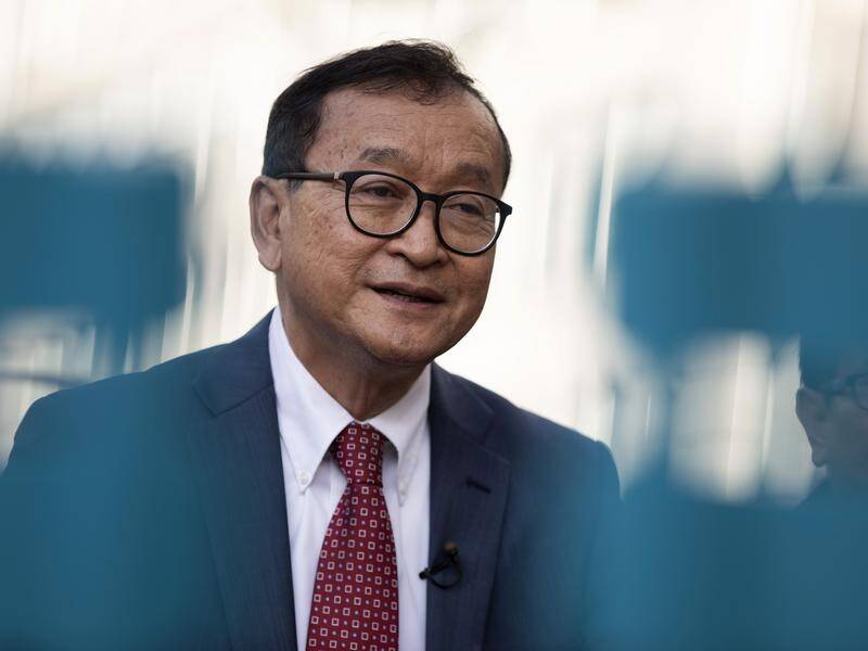 Cambodian opposition politician Sam Rainsy has vowed to return to his country.