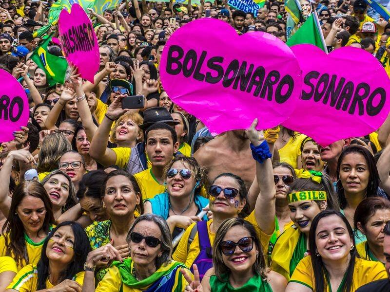 Support for Brazilian right-wing presidential candidate Jair Bolsonaro has surged in recent days.