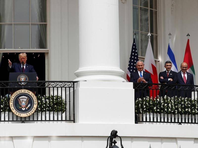 The leaders of Israel, the UAE and Bahrain appeared at the White House to sign the Abraham Accords.