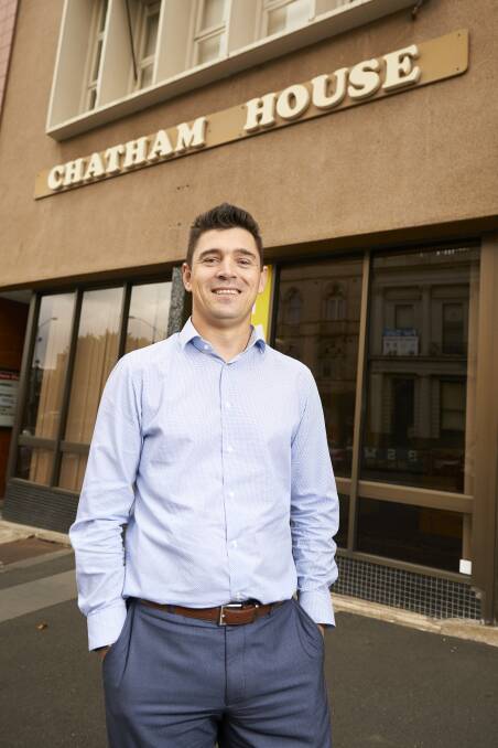 DRIVING FORCE: Ballarat Foundation's Matt Jenkins has stepped into the role of chief executive officer. He stands in front of Chatham House. Picture: Luka Kauzlaric