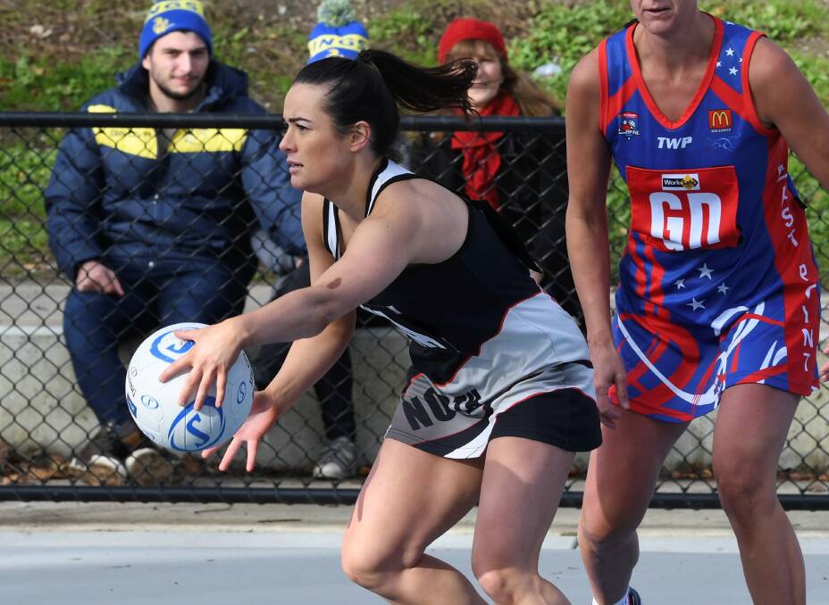 ON TRACK: Gina McCartin for North Ballarat City. The squad is missing some experience from player unavailability and illness, but has remained competitive against the best in the competition. Picture: Lachlan Bence.