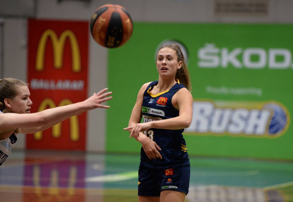 SHOWTIME: Taylah Wynne and her Ballarat Rush teammates will return to the Minerdome on Saturday night for their final home game of the season. Picture: Kate Healy