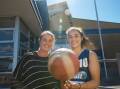 RISING STAR: Mother Kelly and basketball up-and-comer Georgia Amoore in front of the Minerdome stadium. Picture: Luka Kauzlaric