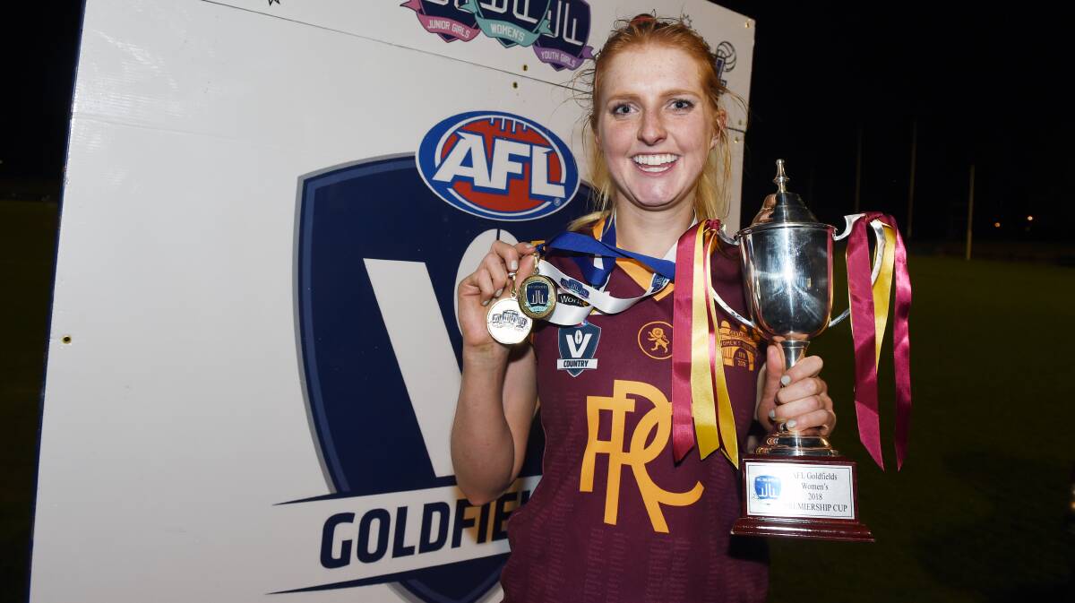 STAR PERFORMER: Redan's Lilly Kerr was deemed best on ground as she helped her team to a premiership and came away with two medals. Picture: Kate Healy