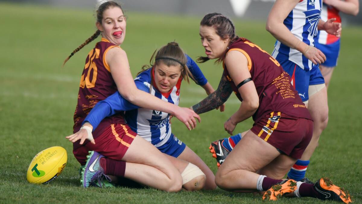 Redan v East Point in AFL Goldfields Women's grand final. Picture: Kate Healy