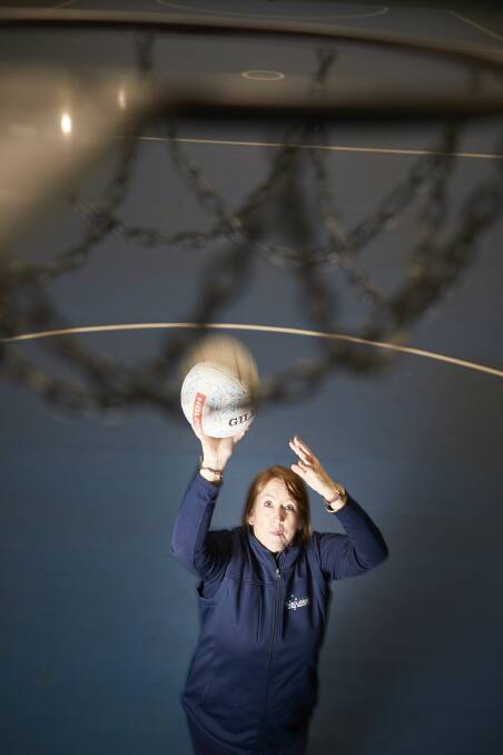 NEW TERRITORY: Jo Dash is encouraging seniors to come along to Ballarat Netball Association to try a new competition called walk ball. Picture: Luka Kauzlaric