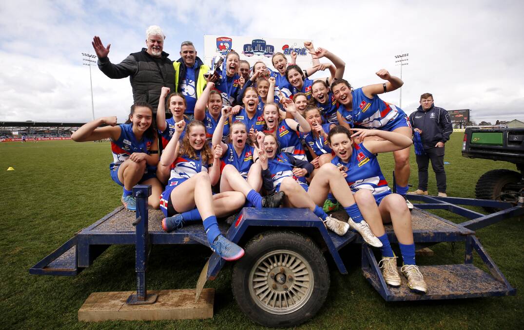 UPSET: Gisborne Blue claimed victory in a three-point thriller over ladder-leaders Sunbury Kangaroos in the Riddell Under-18 Youth Girls grand final.
