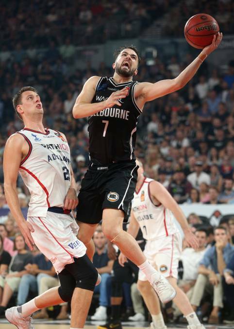 Peter Hooley playing for Melbourne United during the finals series. Picture: AAP Image