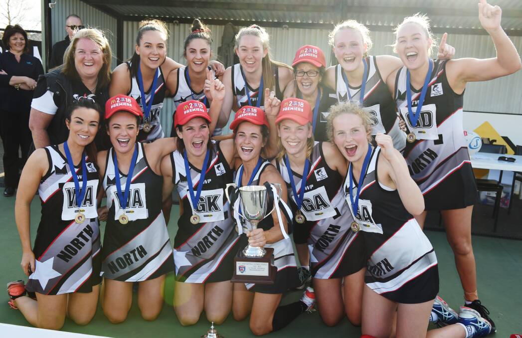 ALL SMILES: North Ballarat City prevailed in the A-grade grand final over East Point to win its second premiership in four years. Picture: Kate Healy