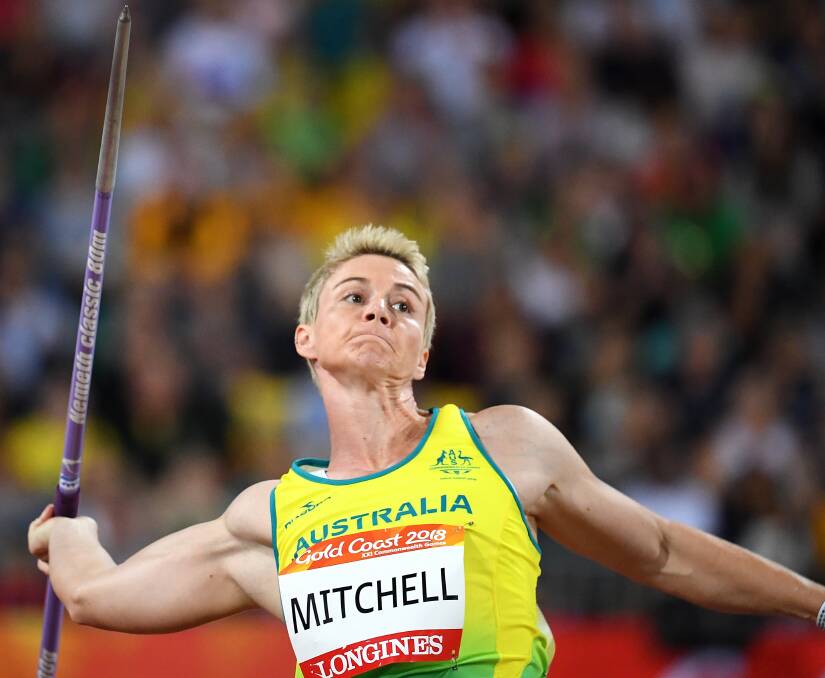 NUMBER ONE: Kathryn Mitchell throws her way to Commonwealth Games gold medal. Picture: AAP Images