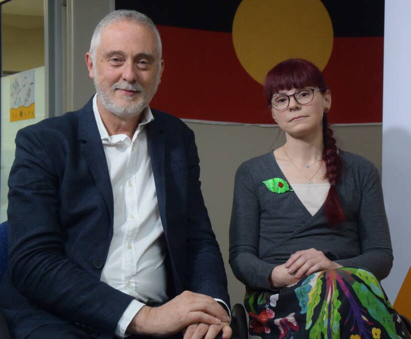 CHANGING RESPONSE: Special Minister of State Gavin Jennings and Nicole Lee from the state government’s Victim Survivors’ Advisory Council were in Ballarat to talk about how the hubs would improve family violence responses.