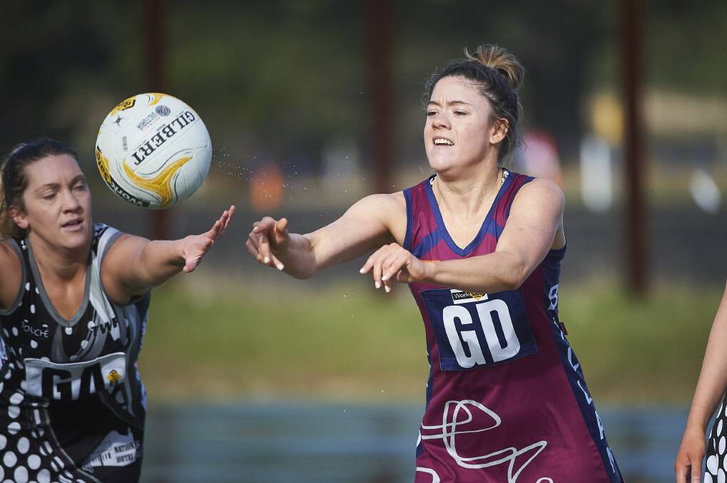 TOP EFFORT: Jessica Snaith for Ballan during a must-win battle against Clunes, where both teams stepped up in the race towards finals. Picture: Luka Kauzlaric