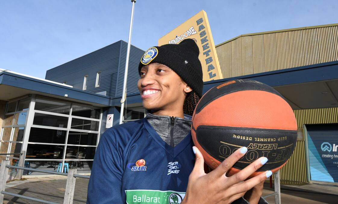 READY TO PLAY: Amy Griffin has arrived at the Minerdome from the United States as Ballarat Rush's new import and is expected to debut this weekend. Picture: Lachlan Bence
