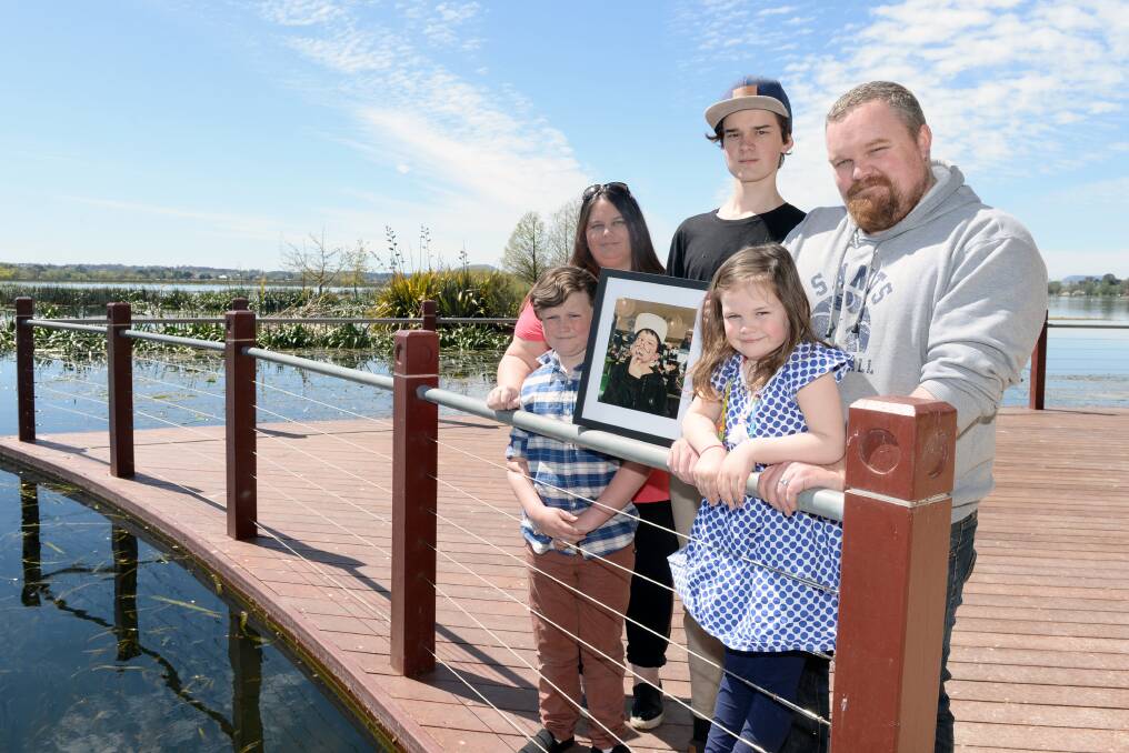 FAMILY: (L-R) Logan, 9, Jodie Cooper, Tyson, 14, Grace, 5, and Rob Cooper are ready for the Upstream Challenge next week, which is raising funds for The Isabella and Marcus Fund and Very Special Kids. Picture: Kate Healy