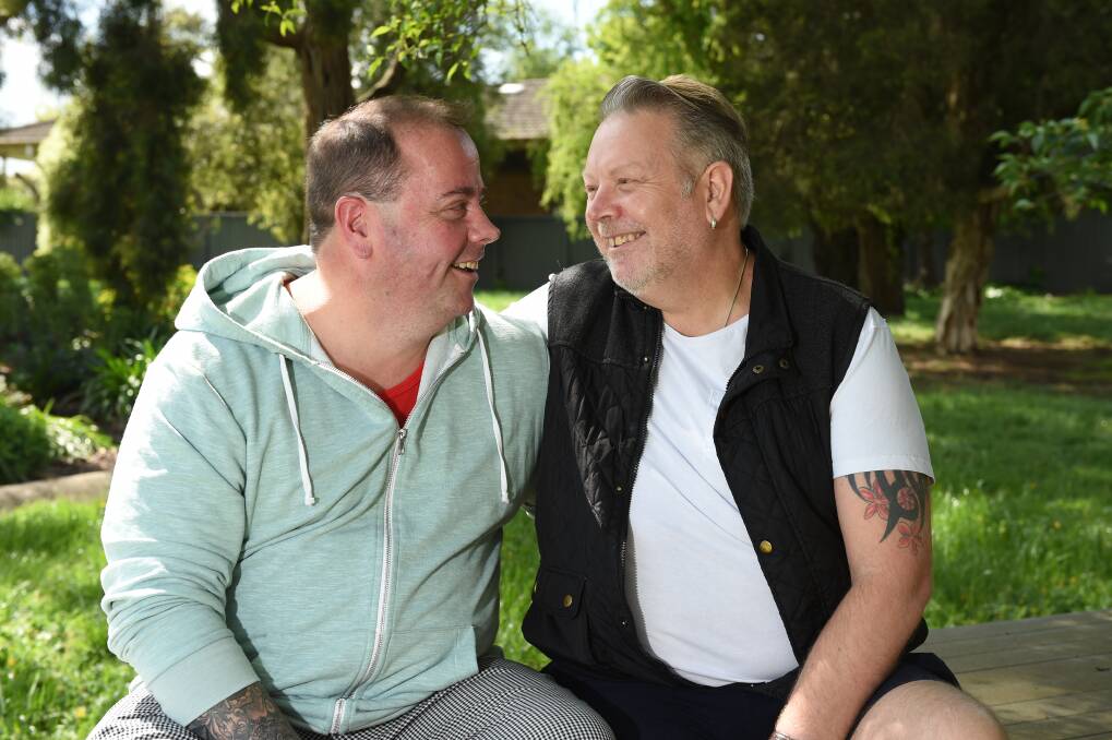 HOPEFUL: Dave Harrison and Darren Dubberley have entered Thomas Jewellers' Finest Wedding in the Country competition despite waiting for same-sex marriage to be legalised. Picture: Kate Healy