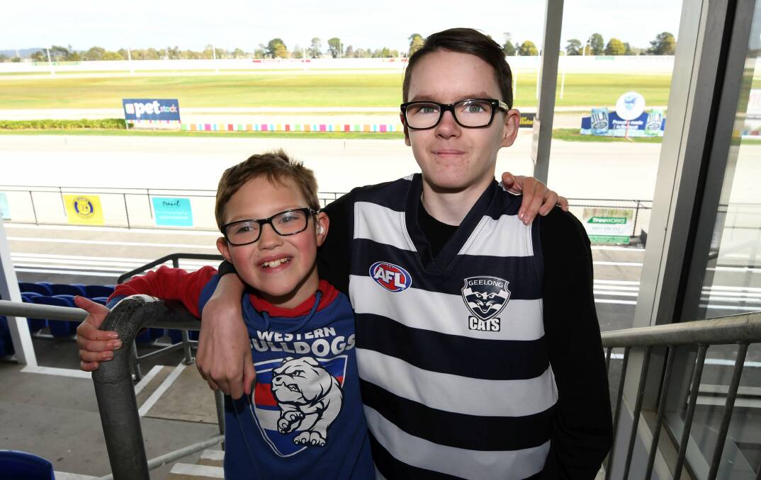 SUPPORT: Friends Levi Wright, 9, and Jayden Hunter, 14, are giving back to a hospital that has played a huge part in their lives. Picture: Lachlan Bence