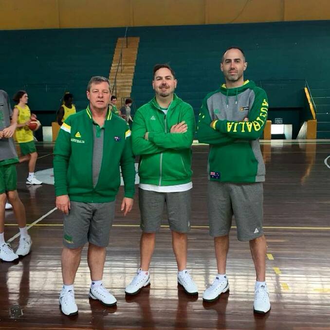  Australian coaches David Ingham, Justin Schueller and Nathan Cooper-Brown.