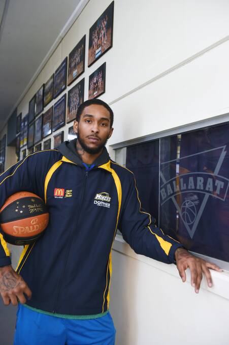 GOODBYES: Eager to finish the season with his brothers, Ballarat Miners import Davon Usher was devastated when he found out his injury required surgery. Picture: Kate Healy