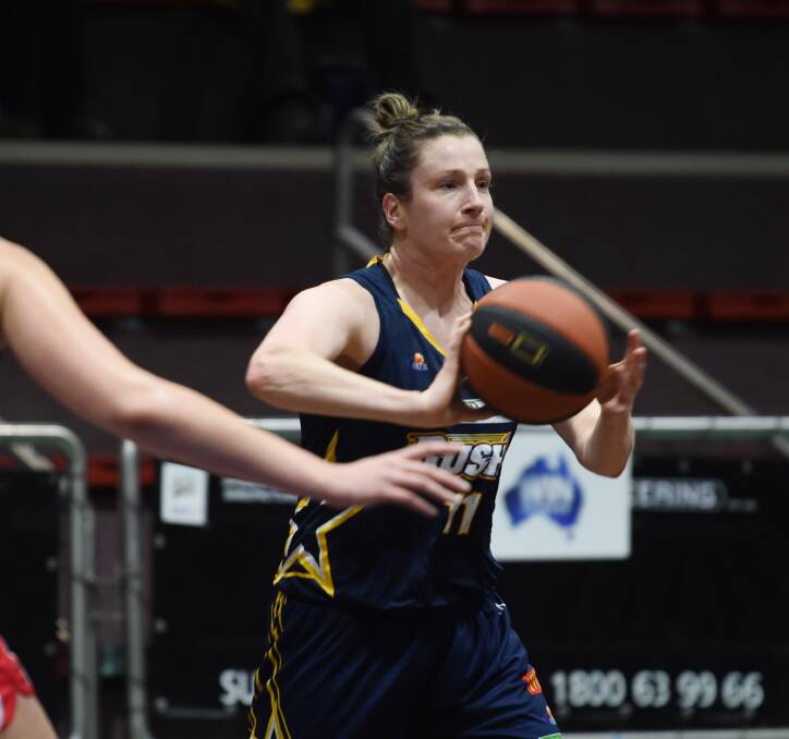 TOUGH ROAD: Ballarat Rush captain Kristy Rinaldi has battled hard along with her teammates, but without getting the job done. Picture: Kate Healy