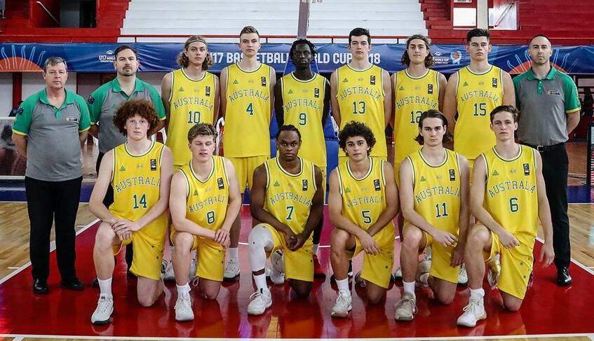 REPRESENT: The Australian team finished sixth overall in the FIBA Under-17 World Cup held in Argentina this month after going down to Turkey. Picture: fiba.basketball 