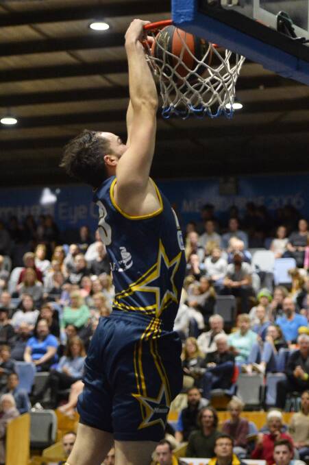 FORCE: Ballarat Miners captain Peter Hooley ended the game with 25 points, eight assists, six rebounds, four steals and just the one turnover. Pictures: Dylan Burns