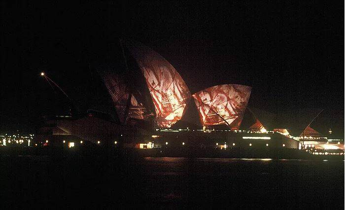 HISTORIC: Lisa Anderson's work was the first projection on the Sydney Opera House. Picture: Supplied