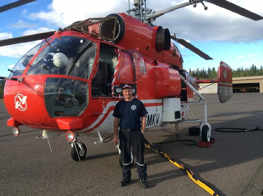 Challenging work: Ballarat CFA air attack supervisor Wayne Rigg is currently in Canada with a team from Ballarat battling some of the 162 fires burning across British Columbia. 