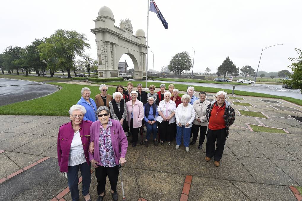 CELEBRATING: Former workers of Lucas Clothing Factory, which raised the money for the Avenue of Honour and planted the trees, have continued to collect money for various causes for 98 years. This year they will have their last big reunion. PICTURE: JUSTIN WHITELOCK