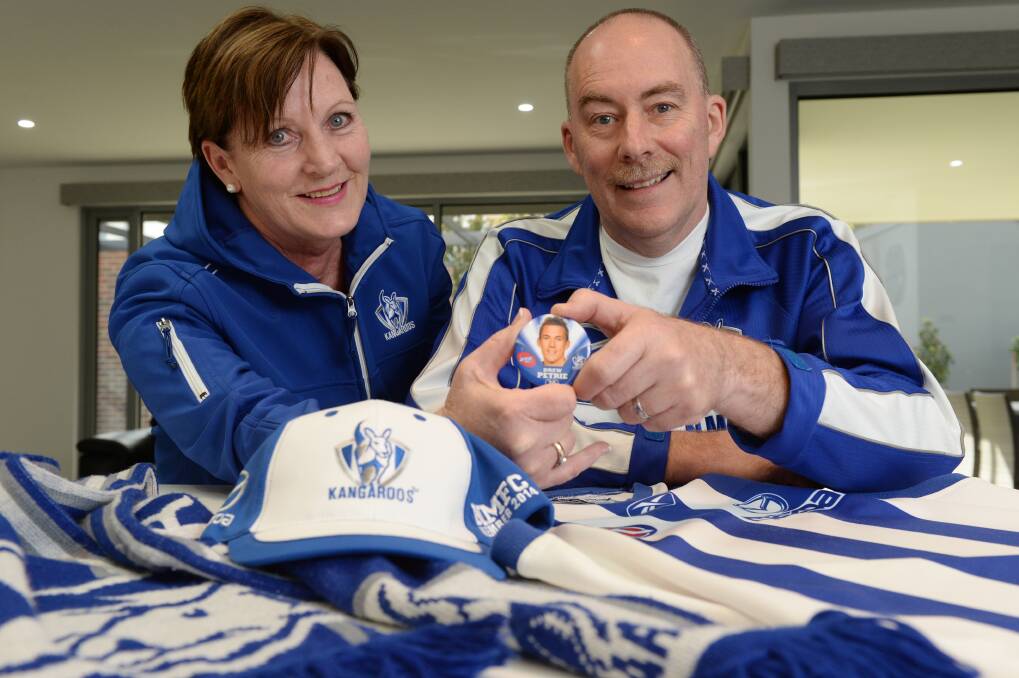 SUPPORT SQUAD: Sue and Trevor Petrie will be cheering for North Melbourne in Saturday's preliminary final clash. PICTURE: KATE HEALY