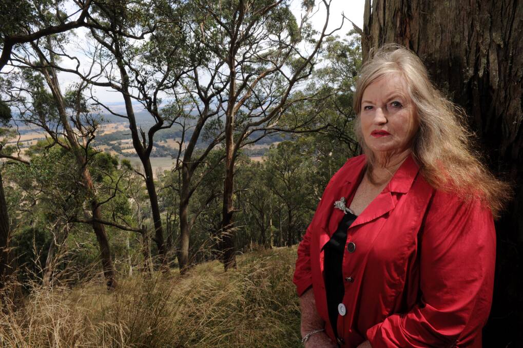 Resolution sought: Shirley Macey at the Mount Buninyong site where the body of her daughter, Belinda Williams, was discovered in 1999. PICTURE: JEREMY BANNISTER