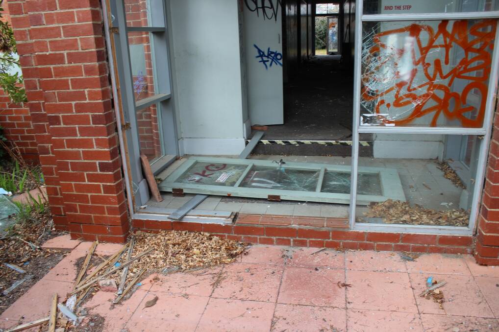 Eyesore: Vandalism at the former Ballarat Orphanage.