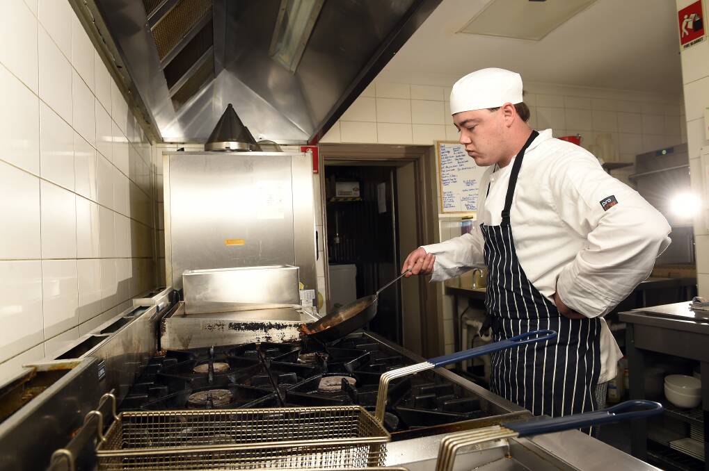 AT LAST: Alex Desailly-Smith is a long-time unemployed person who broke his back but has since found his dream job as an apprentice chef. PICTURE: JUSTIN WHITELOCK