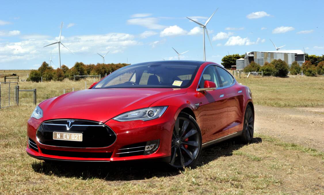 The Tesla P85+ is a zero-emission electric car. PICTURE: JEREMY BANNISTER