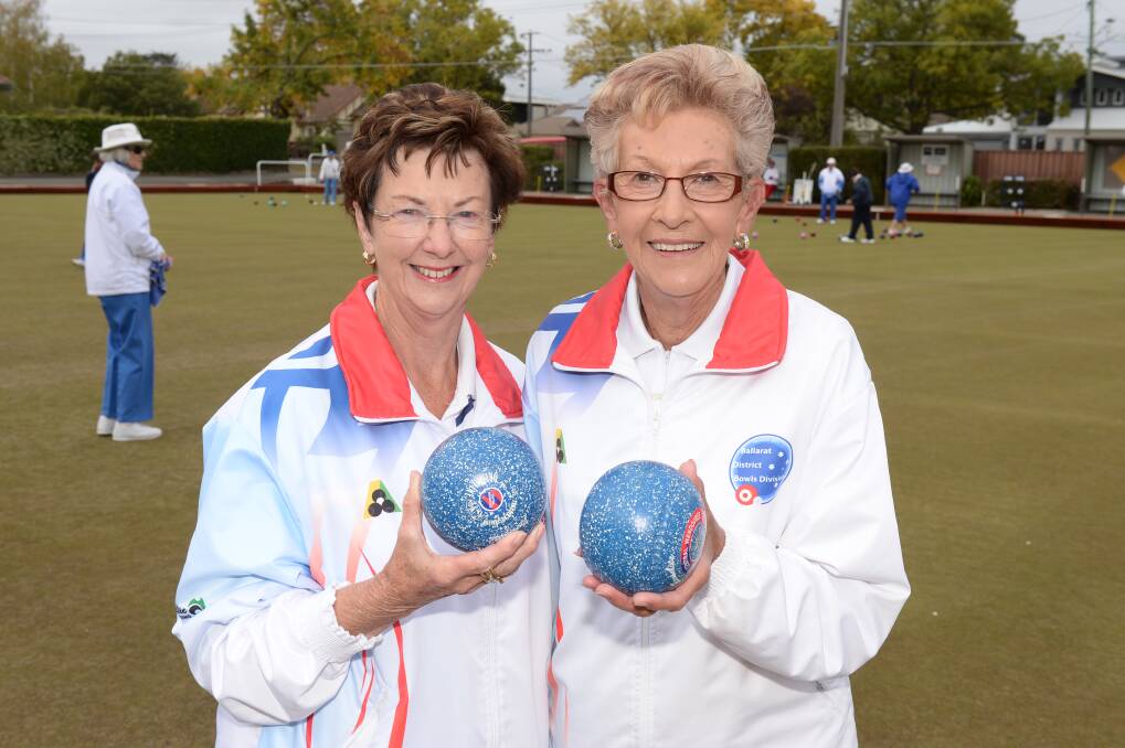 Margaret Wilkins and Marilyn Blake have had their hands full over the past 17 months with organising the 2015 Victorian Women’s Country Bowls Carnival, which is on in Ballarat this week. 
PICTURE: KATE HEALY