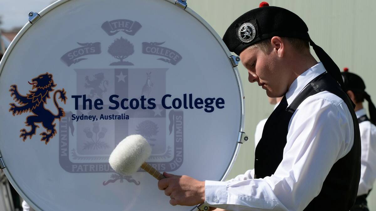 Nick Zylstra (The Scots College Sydney) - Australian Pipe Band Championships at Eureka Stadium. Picture Kate Healy 