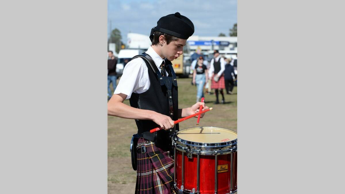 James Kerlidis Haileybury Pipes and Drums - Australian Pipe Band Championships at Eureka Stadium. Picture Kate Healy 