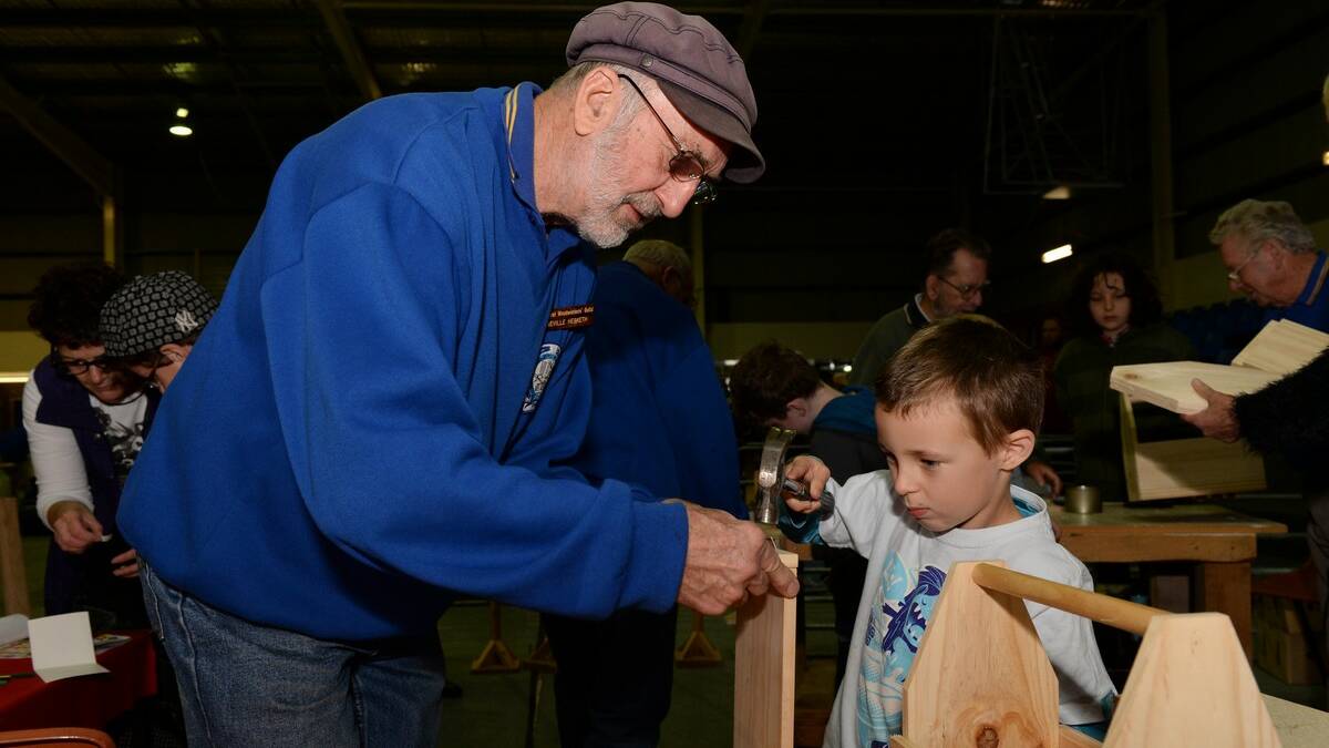 Neville Hesketh and Hamish Birkett, 5 - Ballarat Woodworkers Guild Annual Wood and Craft Show. Picture: Kate Healy
