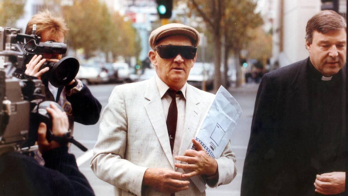 JAILED:  Gerald Ridsdale outside court in 1993