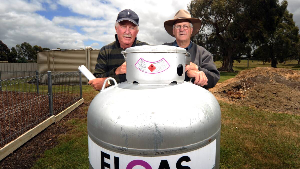 Invermay Progress Association president Ian Martin (left) has campaigned for natural gas to be installed in the town for years. PIC: Justin Whitelock 

 Pic with angry Invermay residents Ian Martin and Geoff Fraser