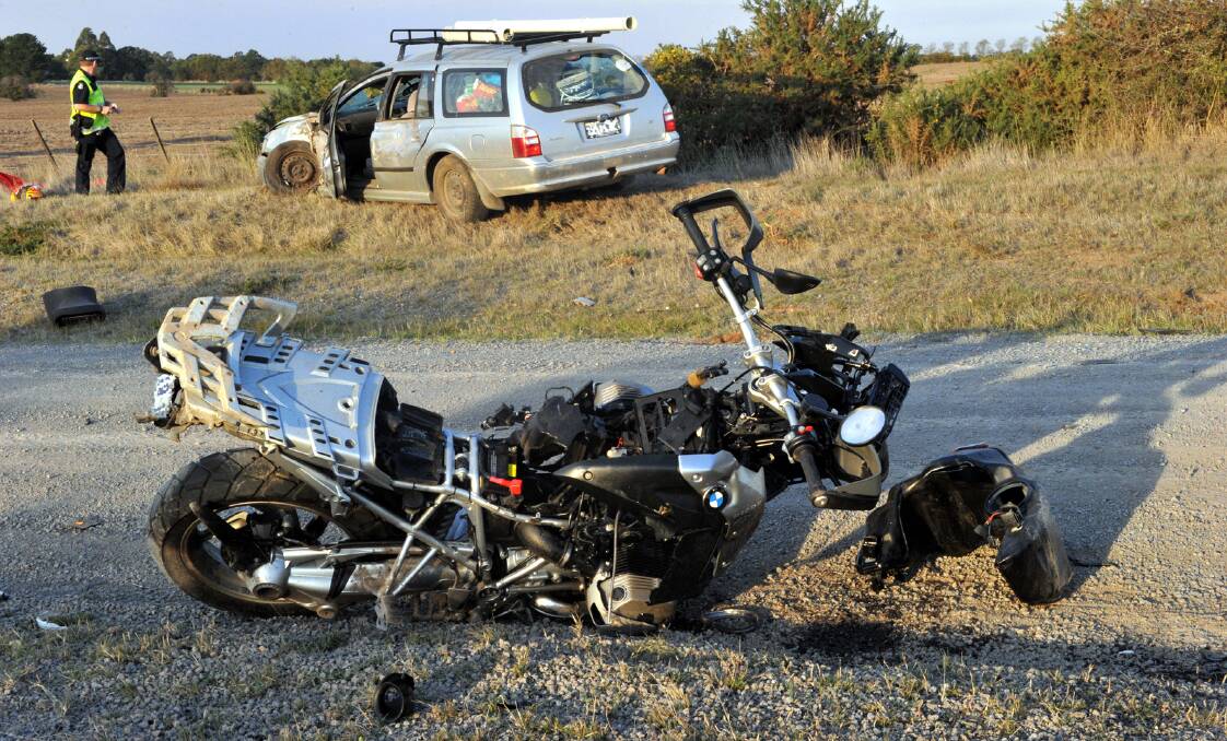 A motorbike rider was killed in a collision on Monday afternoon. PICTURE: JEREMY BANNISTER