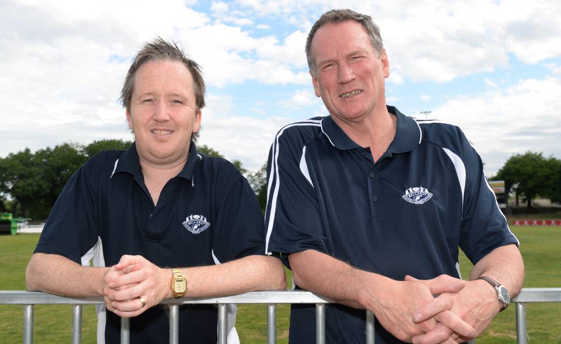 NEW BFUA head coach Roger Le Grand and umpires'chairman Richard Carroll  Photo: Kate Healy