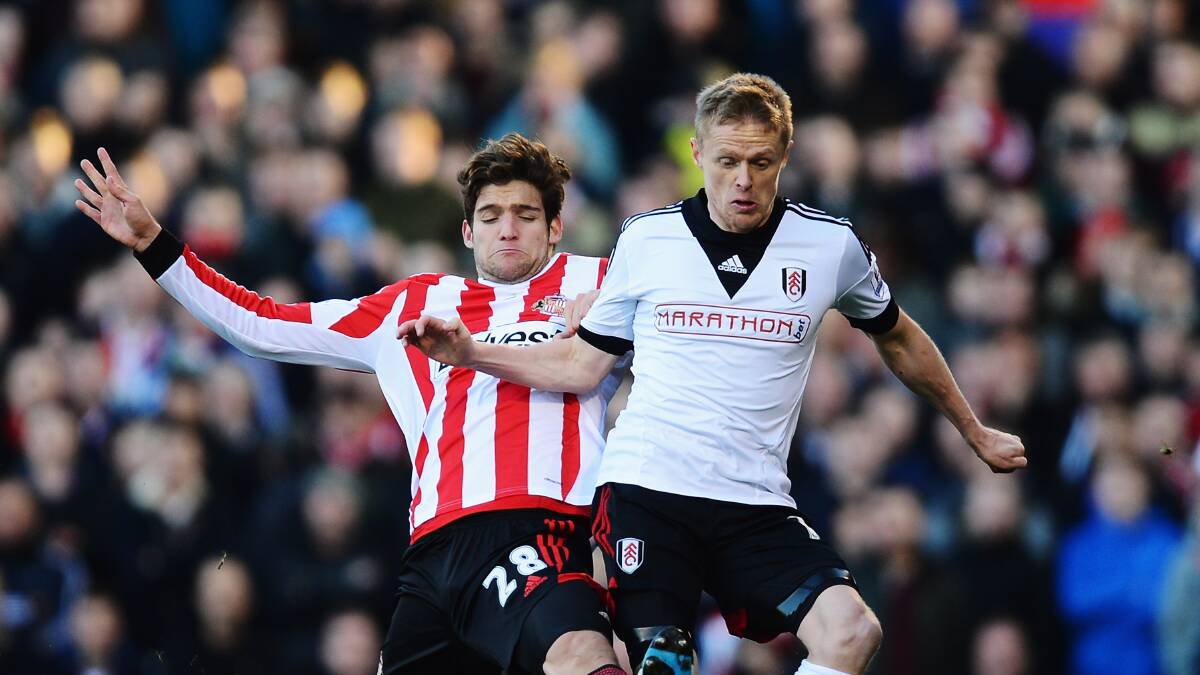 Melbourne City recruit Damien Duff in Fulham colours in the EPL last season. Photo: Getty Images