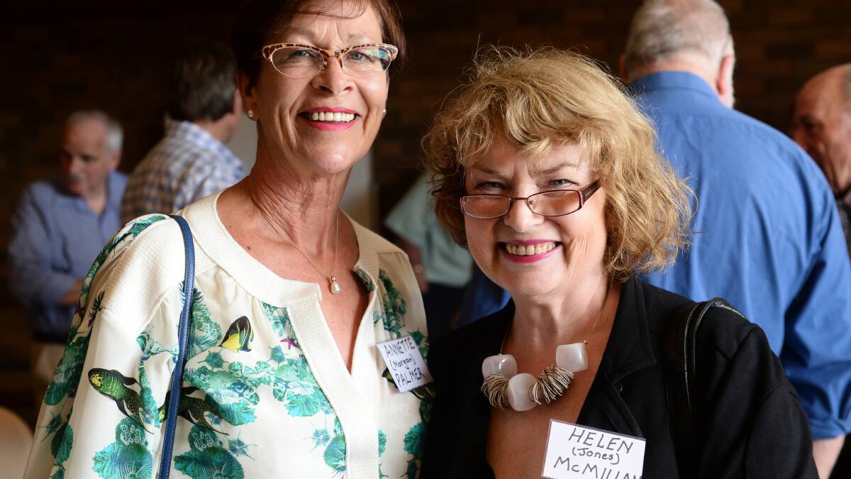 Reunion for former Ballarat East High School students. @ MidCity  L-R - Annette Morgan, Helen Jones. 