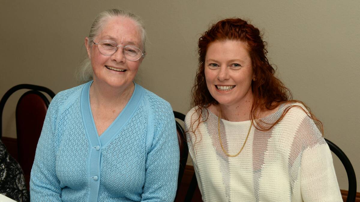 Dianne Cooling (Creswick) and Angie Browning (Ballarat) at a function for Jeanette Dow.