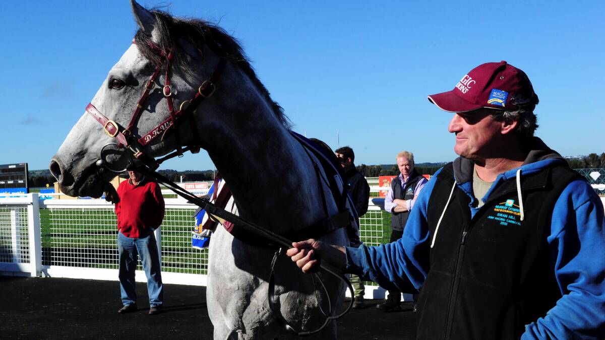 Darren Weir with Puissance de Lune during the 2013 season. His dream remains to win a Melbourne Cup. 