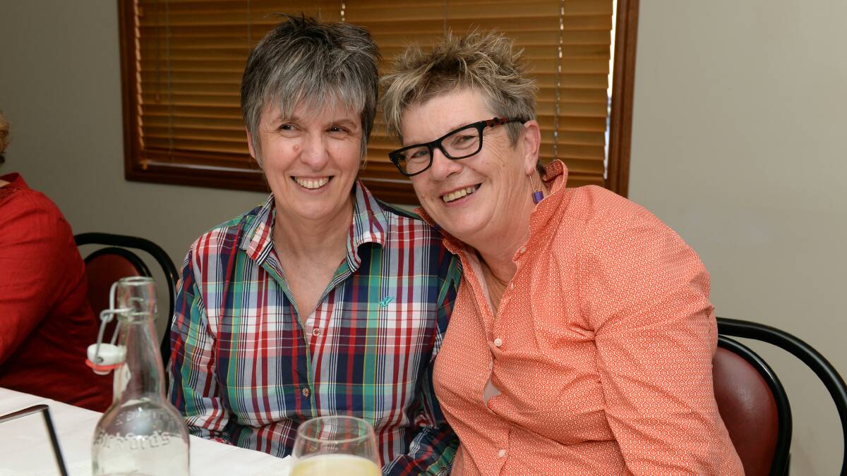 Dot Drew and Catriona Good of Ballarat at Jeanette Dow's farewell.